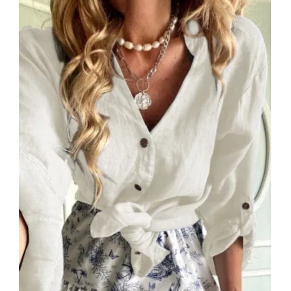 1 L left😁New boutique long sleeved cotton top - Picture 2 of 13